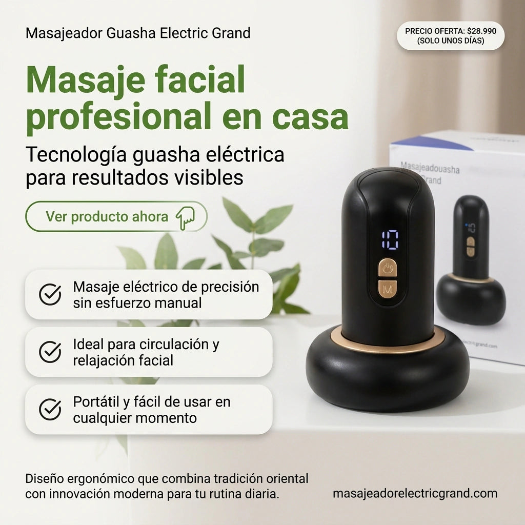 Masajeador Guasha Eléctrico con Terapia de Luz Roja y Compresas Calientes