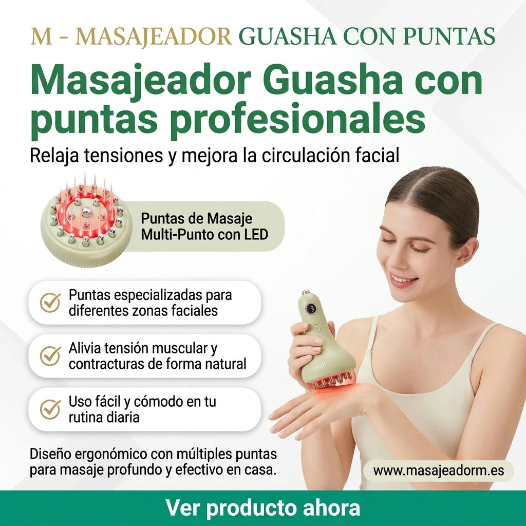 Masajeador Guasha Eléctrico con Puntas de Contacto — Relajación Muscula
