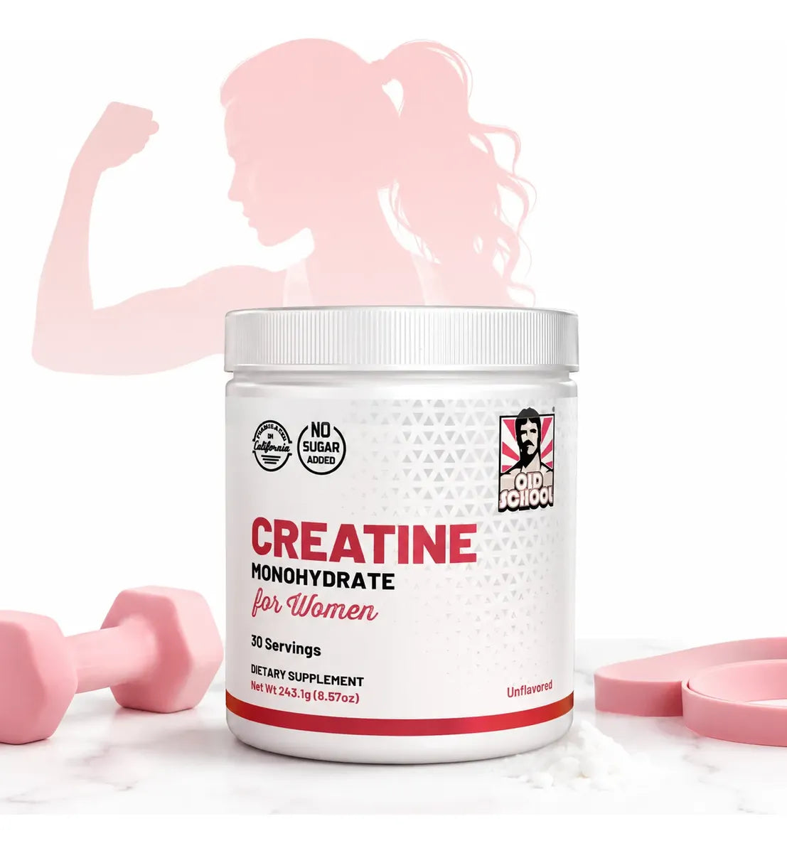 Creatina Monohidratada para Mujeres Old School Labs