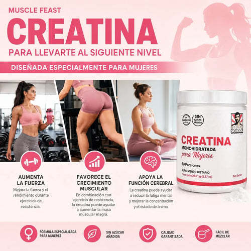 Creatina Monohidratada para Mujeres Old School Labs