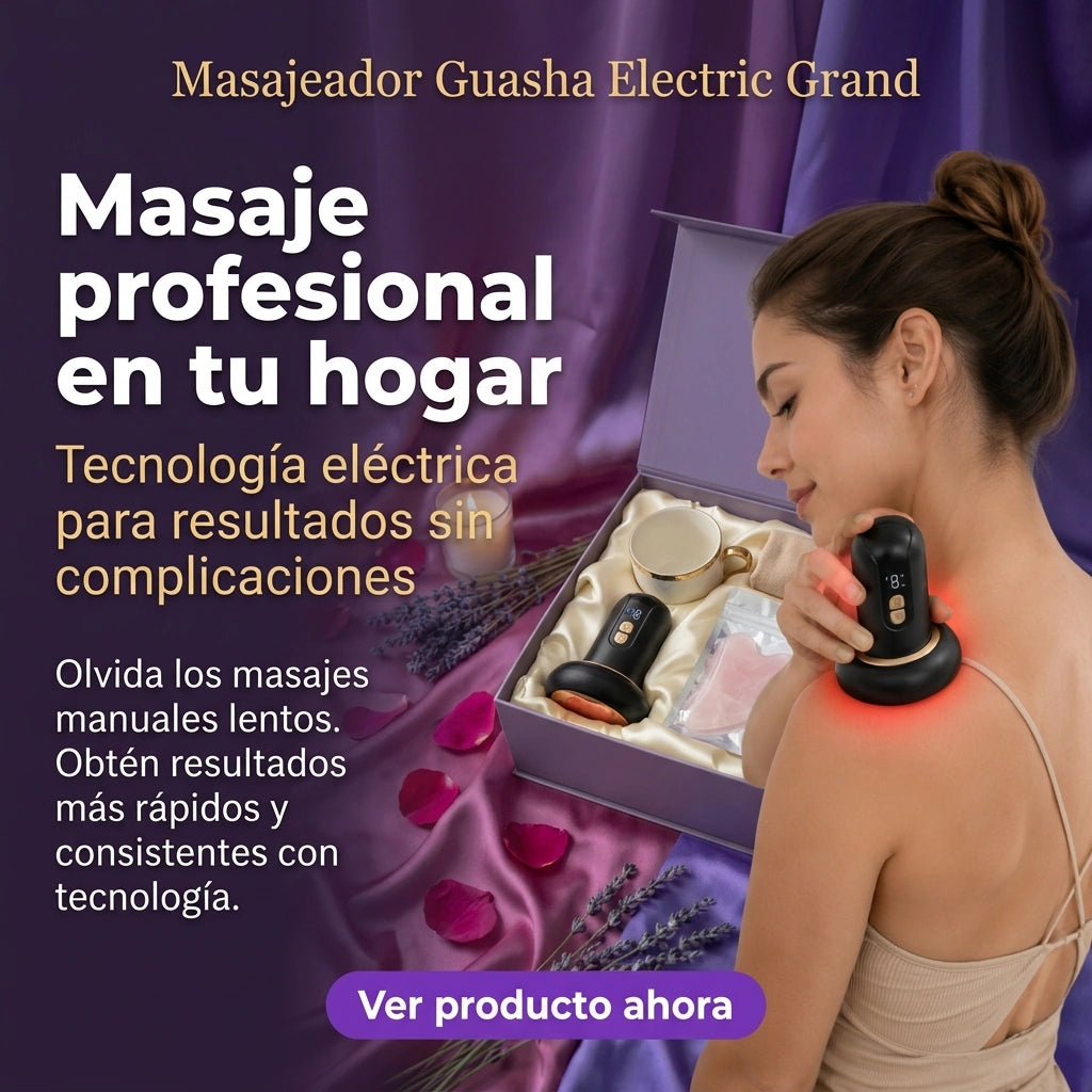 Masajeador Guasha Eléctrico con Terapia de Luz Roja y Compresas Calientes